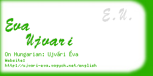 eva ujvari business card